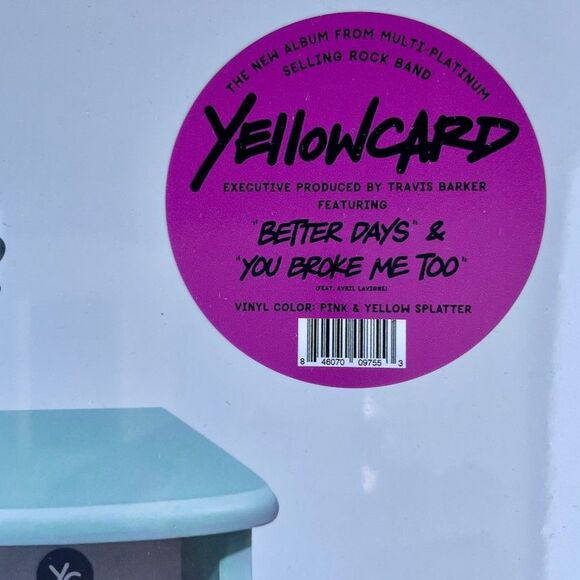 Yellowcard – Better Days – Limited Pink and Yellow Splatter Vinyl, LP, NEW 2025 - Picture 2 of 3
